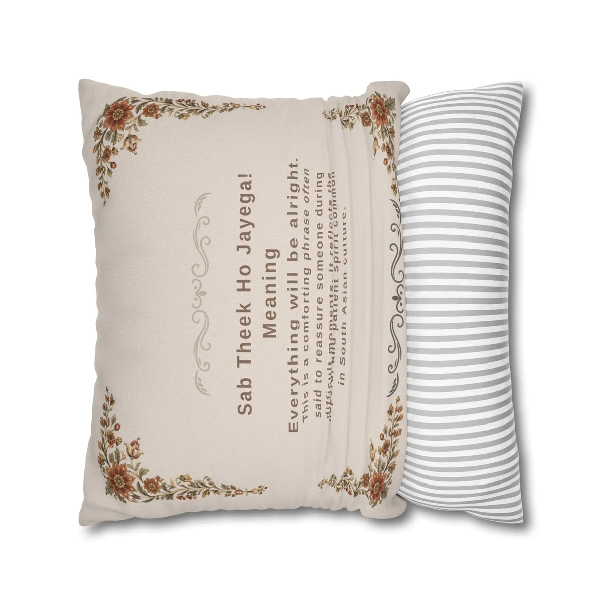Sab Theek Ho Jayega Cushion Cover – Inspirational Desi Decor – SZHeritage