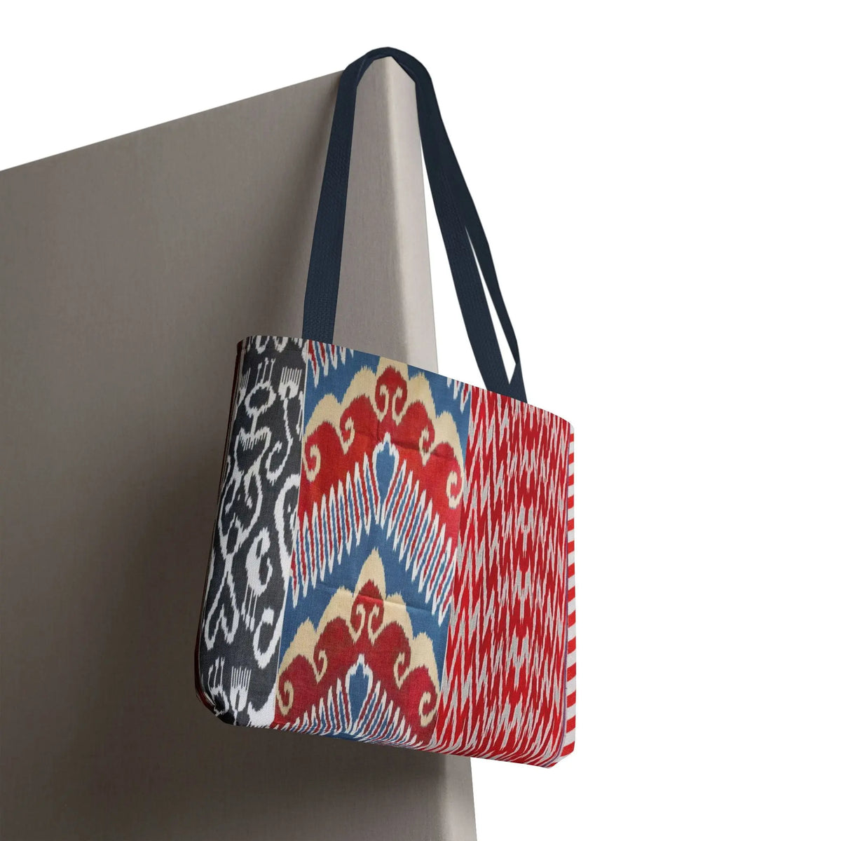 Boho Ikat Tribal Tote Bag - Ethnic Chevron Canvas Bag - SZHeritage