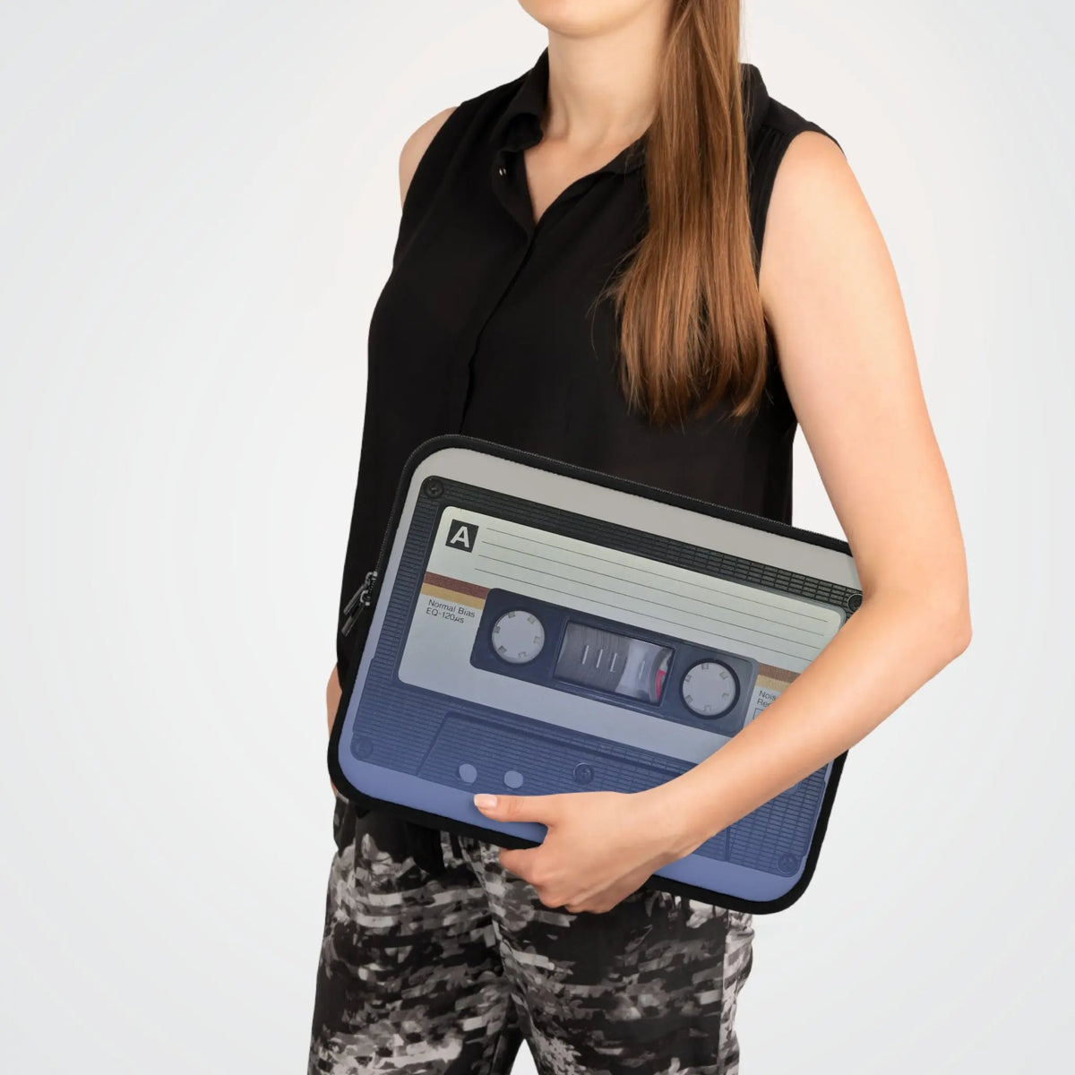 Cassette Mixtape Laptop Sleeve - Retro Neon 80s Music Tech Case - SZHeritage
