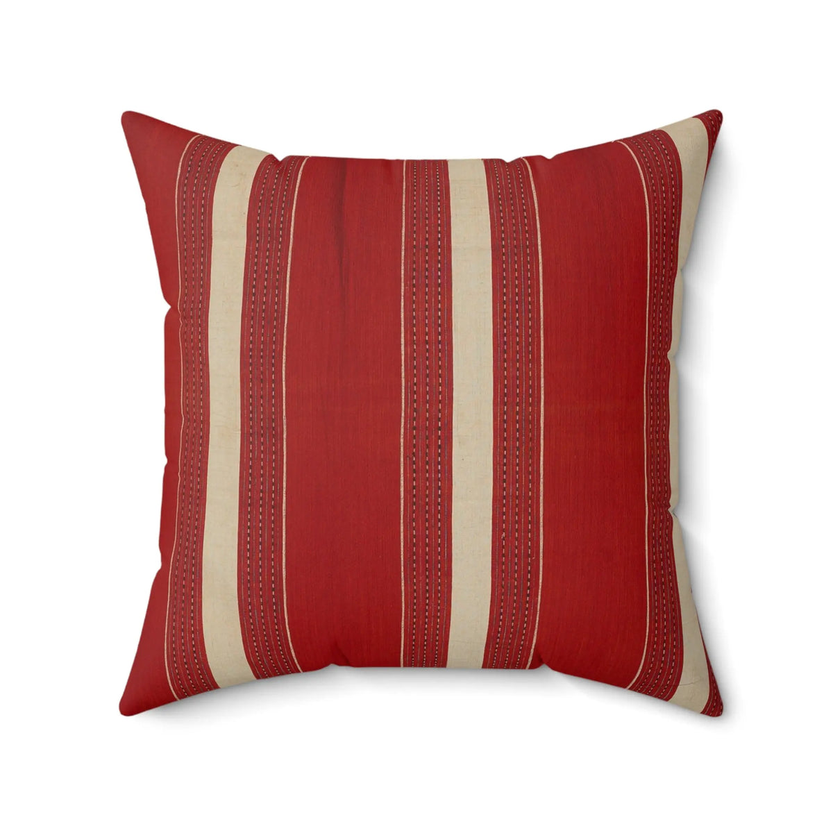 Tribal Folk Art Faux Suede Cushion - Crimson Heritage Throw Pillow - SZHeritage