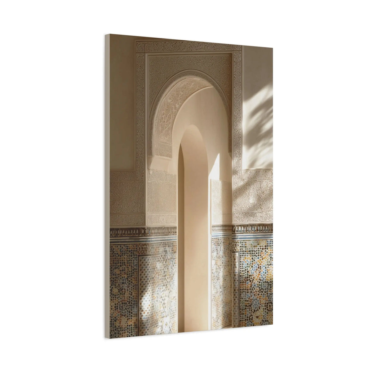 Moroccan Arch Canvas Wall Art - Zellij Tile Islamic Decor - SZHeritage