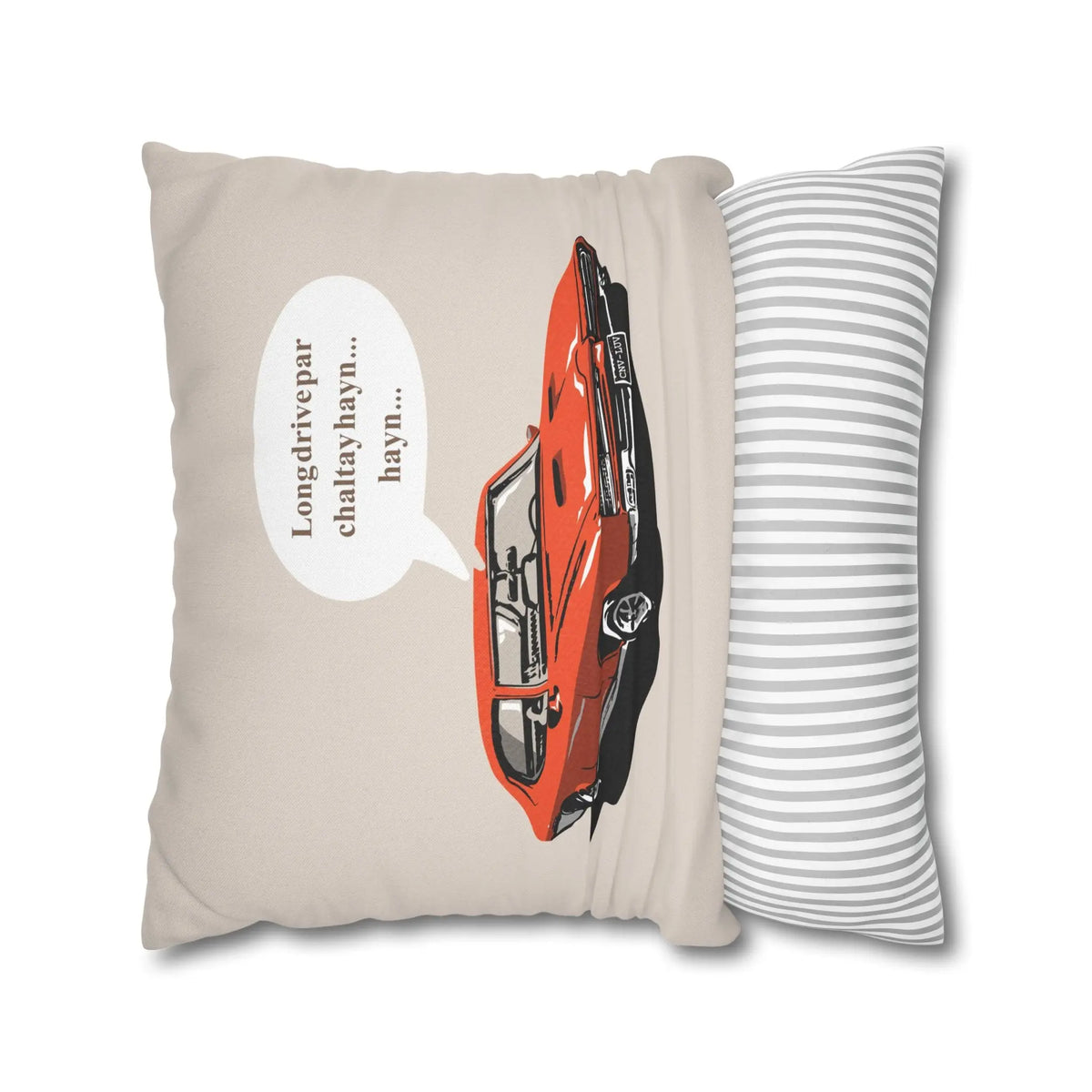 Long Drive Cushion Cover – Desi Quote Home Decor Pillow – SZHeritage