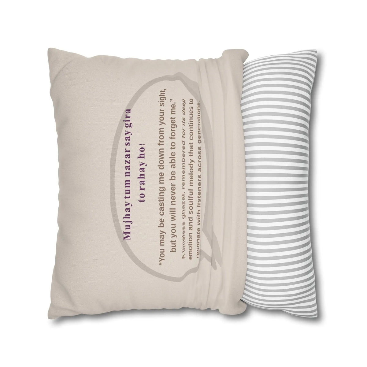 Song of Past – Nostalgic Desi Vibes – Mujhay Tum Nazr Say Giraa Tou Rahay Ho Cushion – Cushion Cover – South Asian Home Decor – Desi Cultural Decor – Cultural Gift Printify