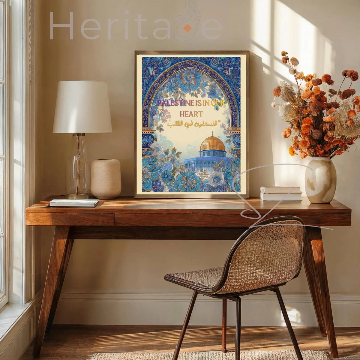 Palestine Lives in Our Hearts – Eternal Heritage – Museum-Quality Matte Vertical Art Print – Meaningful Home Decor – Solidarity Wall Art Printify