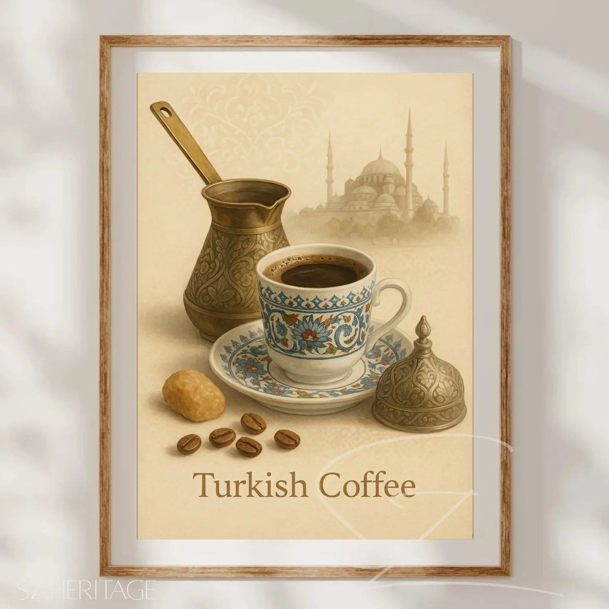 Turkish Coffee Retro Kitchen Poster - Desi Heritage Wall Art - SZHeritage