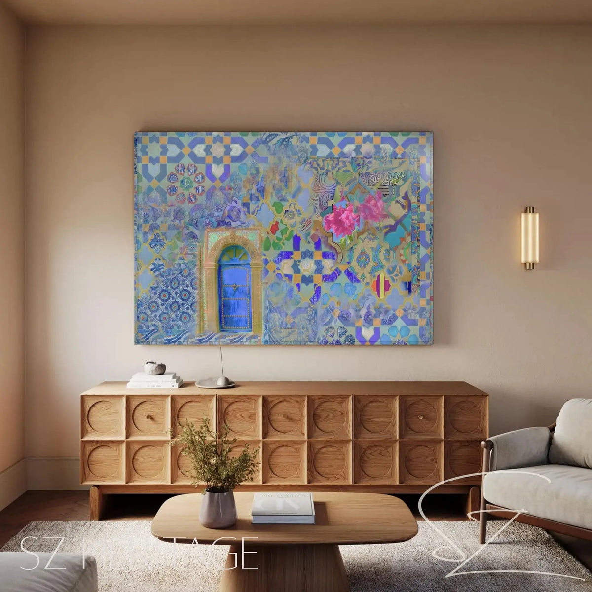 Moroccan Retreat Arabesque Mural - Peel and Stick Wall Art - SZHeritage