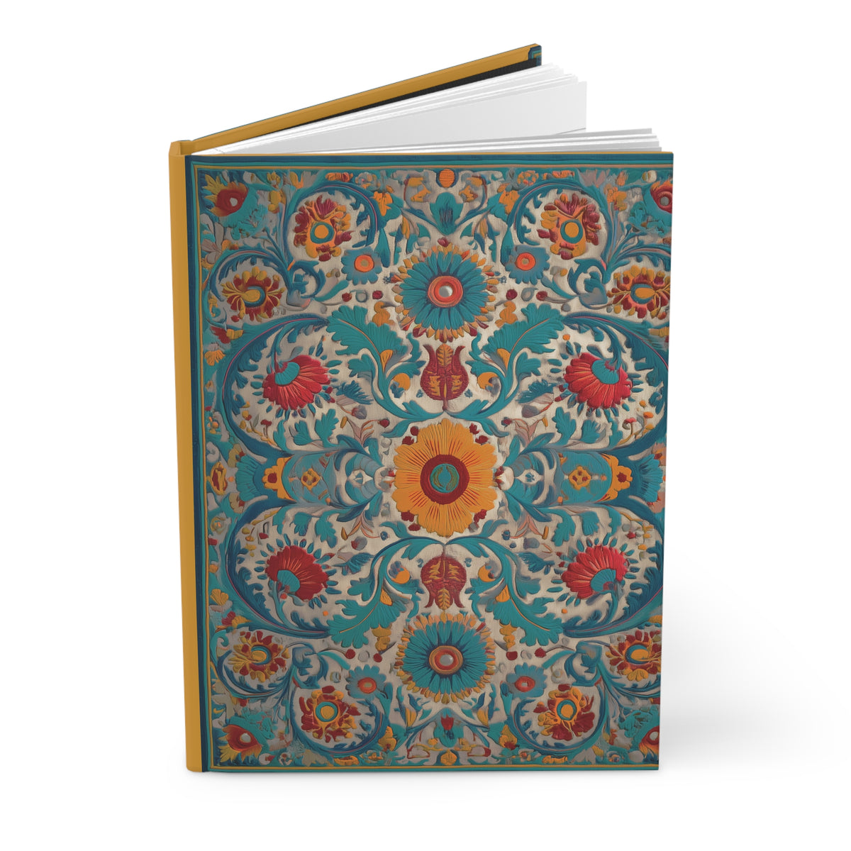 Floral Mosaic Hardcover Journal - Boho Heritage Notebook - SZHeritage