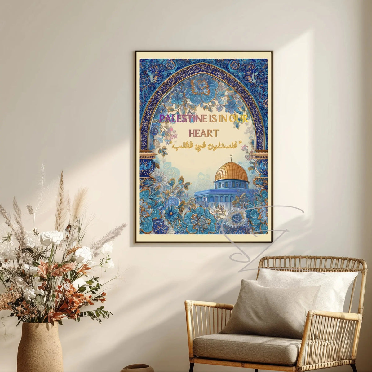 Palestine Lives in Our Hearts – Eternal Heritage – Museum-Quality Matte Vertical Art Print – Meaningful Home Decor – Solidarity Wall Art Printify