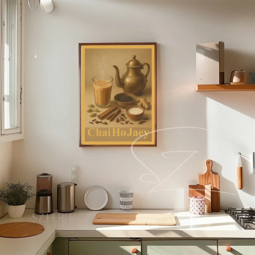 Chai Ho Jaey? Kitchen Poster - Desi Tea Invitation Wall Art - SZHeritage