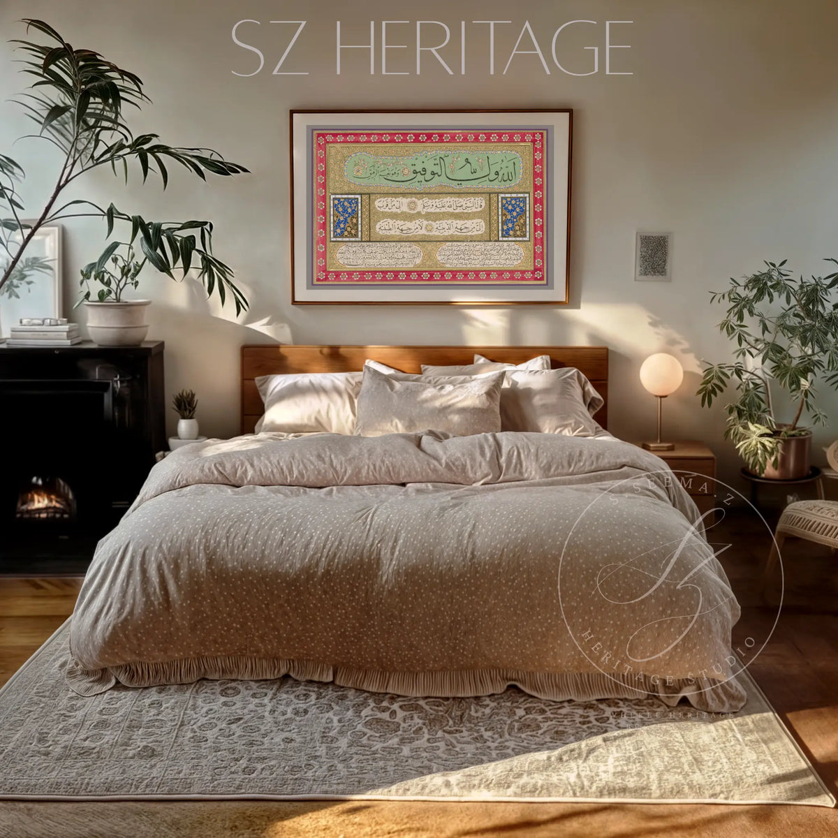 Ottoman Hilya Calligraphy Art Print – Islamic Wall Decor – SZHeritage