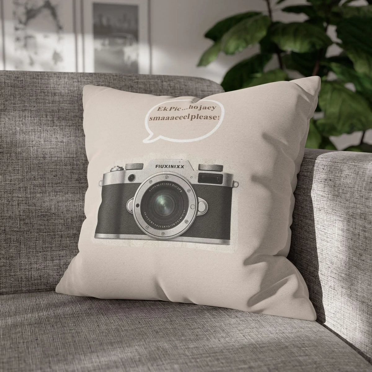 Ek Pic Ho Jaey Funny Desi Quote Cushion Cover -South Asian Home Decor - Desi Humor Pillow Printify