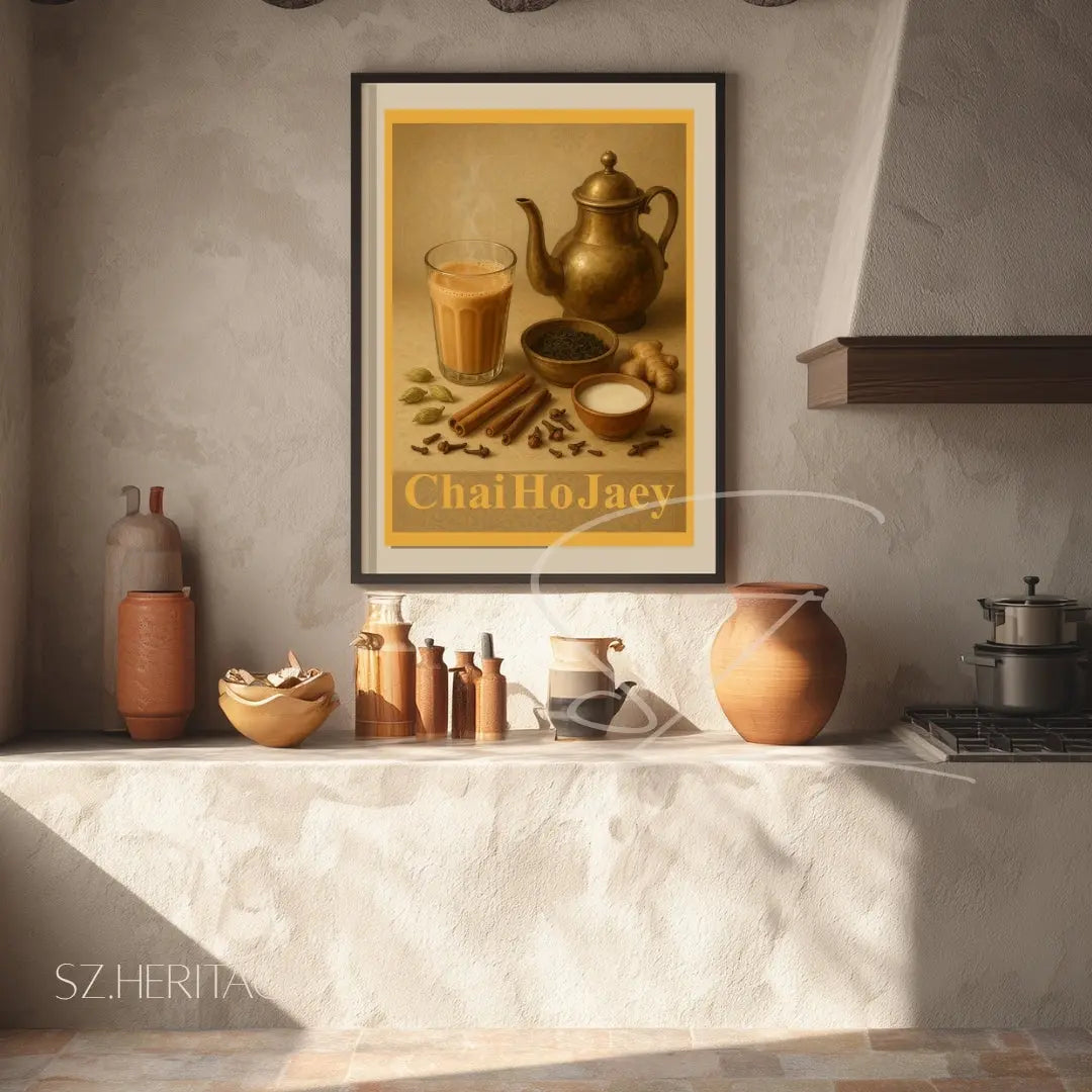 Chai Ho Jaey? Kitchen Poster - Desi Tea Invitation Wall Art - SZHeritage
