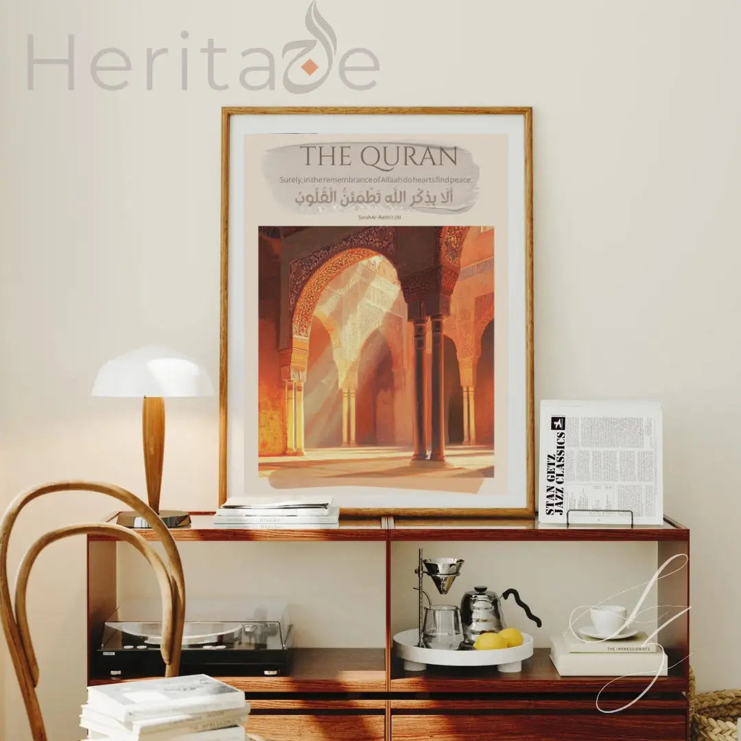 Surely in Remembrance of Allah Poster – Quran Wall Art – SZHeritage