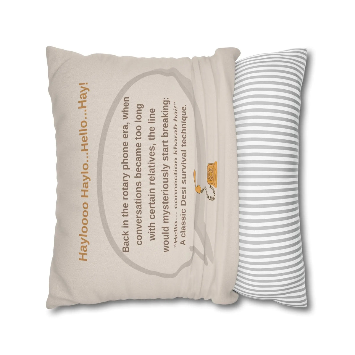 Awaz Nahi Aa Rahi Cushion Cover – Funny Desi Decor Pillow – SZHeritage