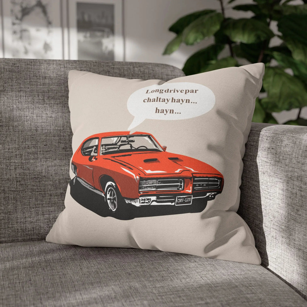 Long Drive Cushion Cover – Desi Quote Home Decor Pillow – SZHeritage