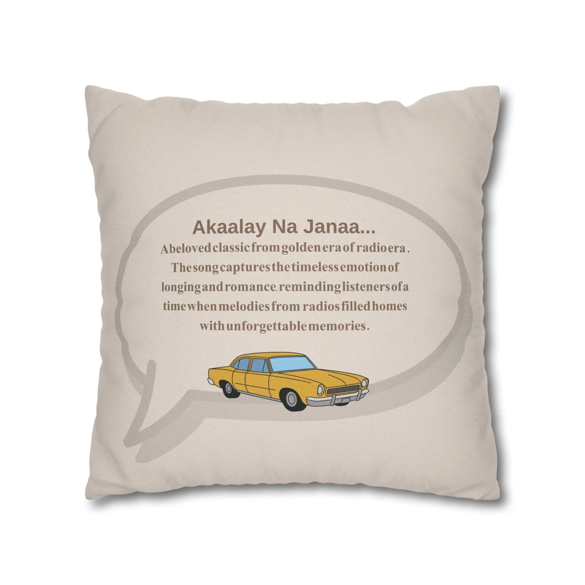 Desi Song – Nostalgic Mood – Akalay Na Jaana Cushion  Cover– South Asian Home Decor Printify