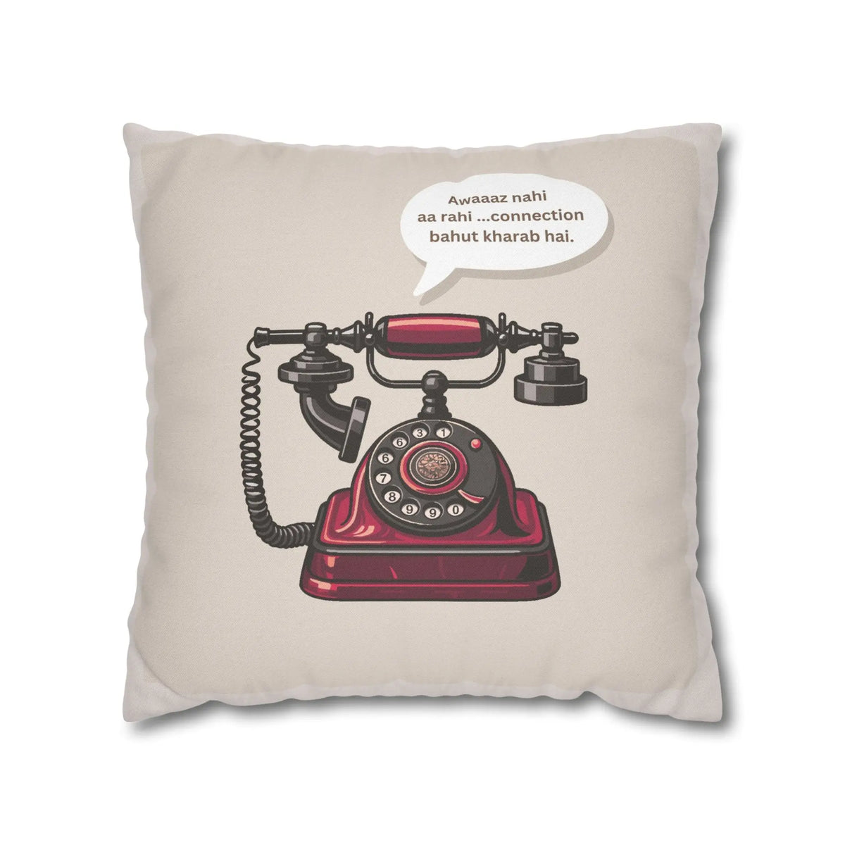 Awaz Nahi Aa Rahi Cushion Cover – Funny Desi Decor Pillow – SZHeritage