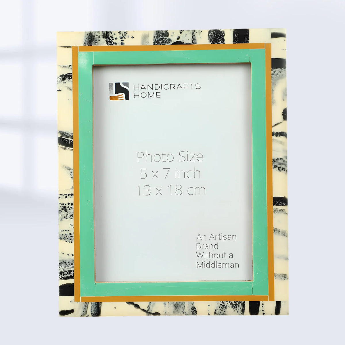 Picture Frames Abstract Ink Art Collection Resin Inlay - Green, 4x6 &amp; 5x7