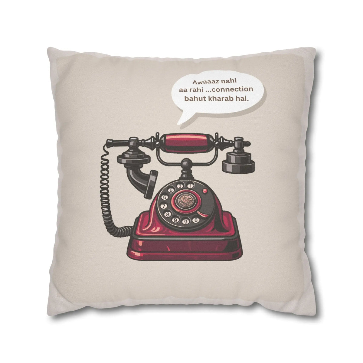 Awaz Nahi Aa Rahi Cushion Cover – Funny Desi Decor Pillow – SZHeritage