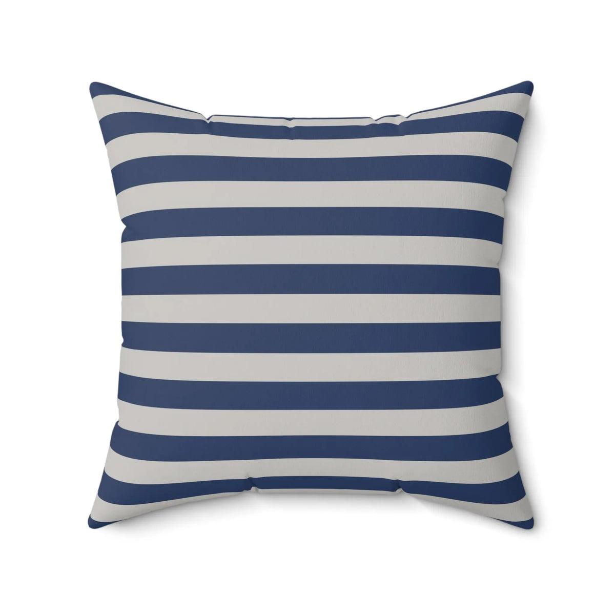 Blue Striped Cushion – Faux Suede Boho Throw Pillow Decor – SZHeritage