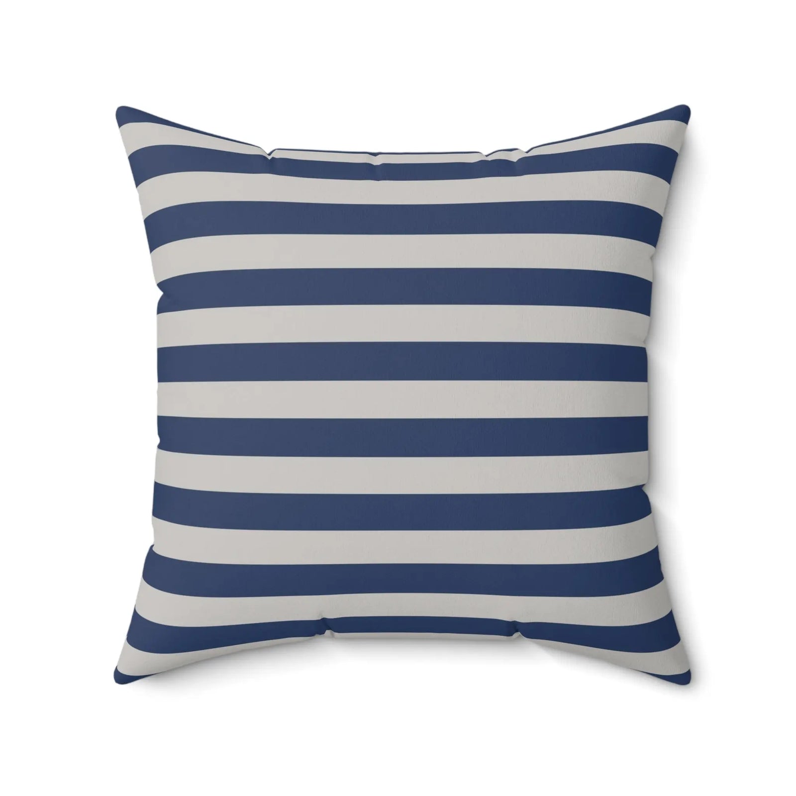 Blue Striped Cushion – Faux Suede Boho Throw Pillow Decor – SZHeritage