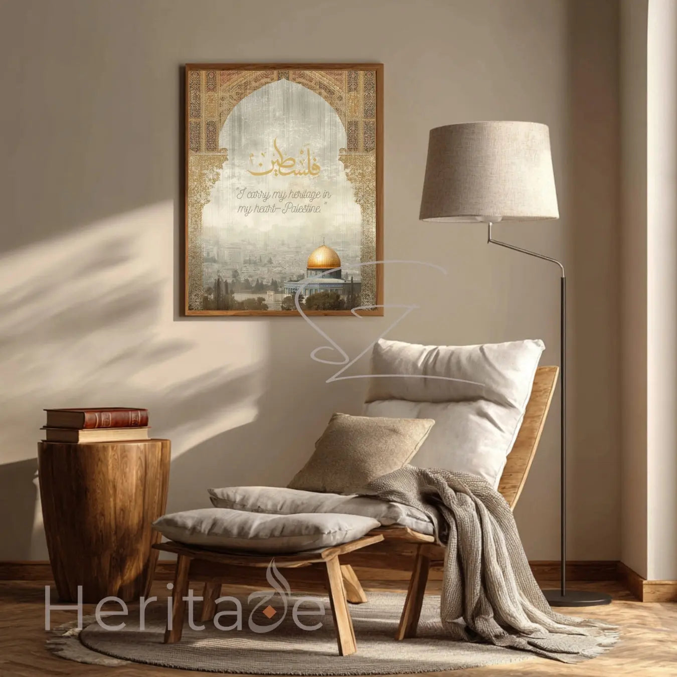 Heritage in My Heart Palestine Poster - Islamic Solidarity Wall Art - SZHeritage