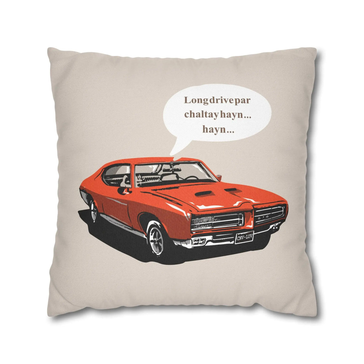 Long Drive Cushion Cover – Desi Quote Home Decor Pillow – SZHeritage
