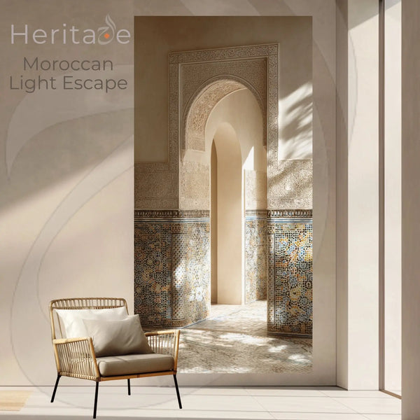 Moroccan Light Escape Mural 36x72 - Andalusian Peel and Stick Wall Art - SZHeritage