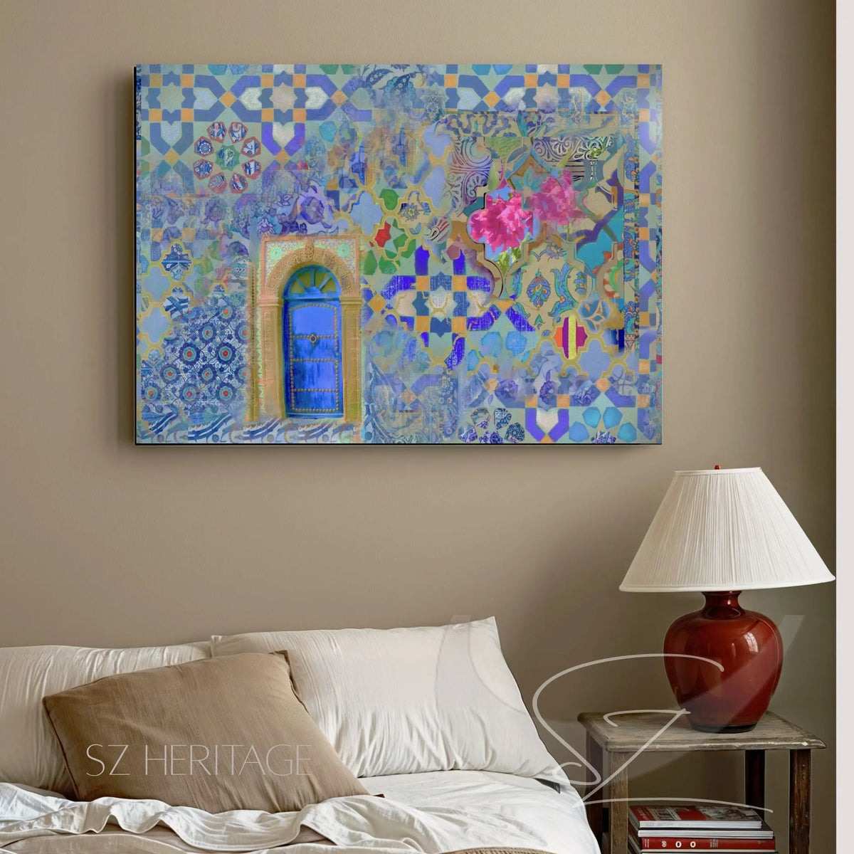 Moroccan Retreat Arabesque Mural - Peel and Stick Wall Art - SZHeritage