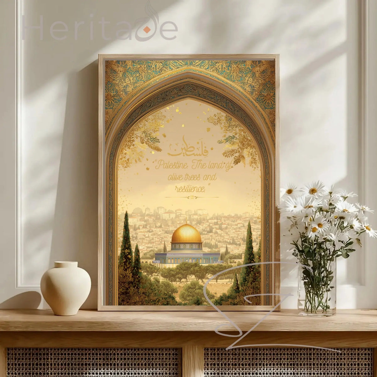 Palestine Olive Trees Heritage Poster - Islamic Solidarity Wall Art - SZHeritage
