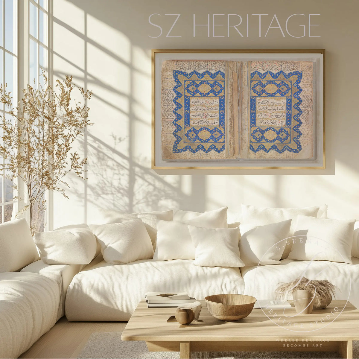 Timurid Quran Manuscript Art Print – Islamic Wall Decor – SZHeritage