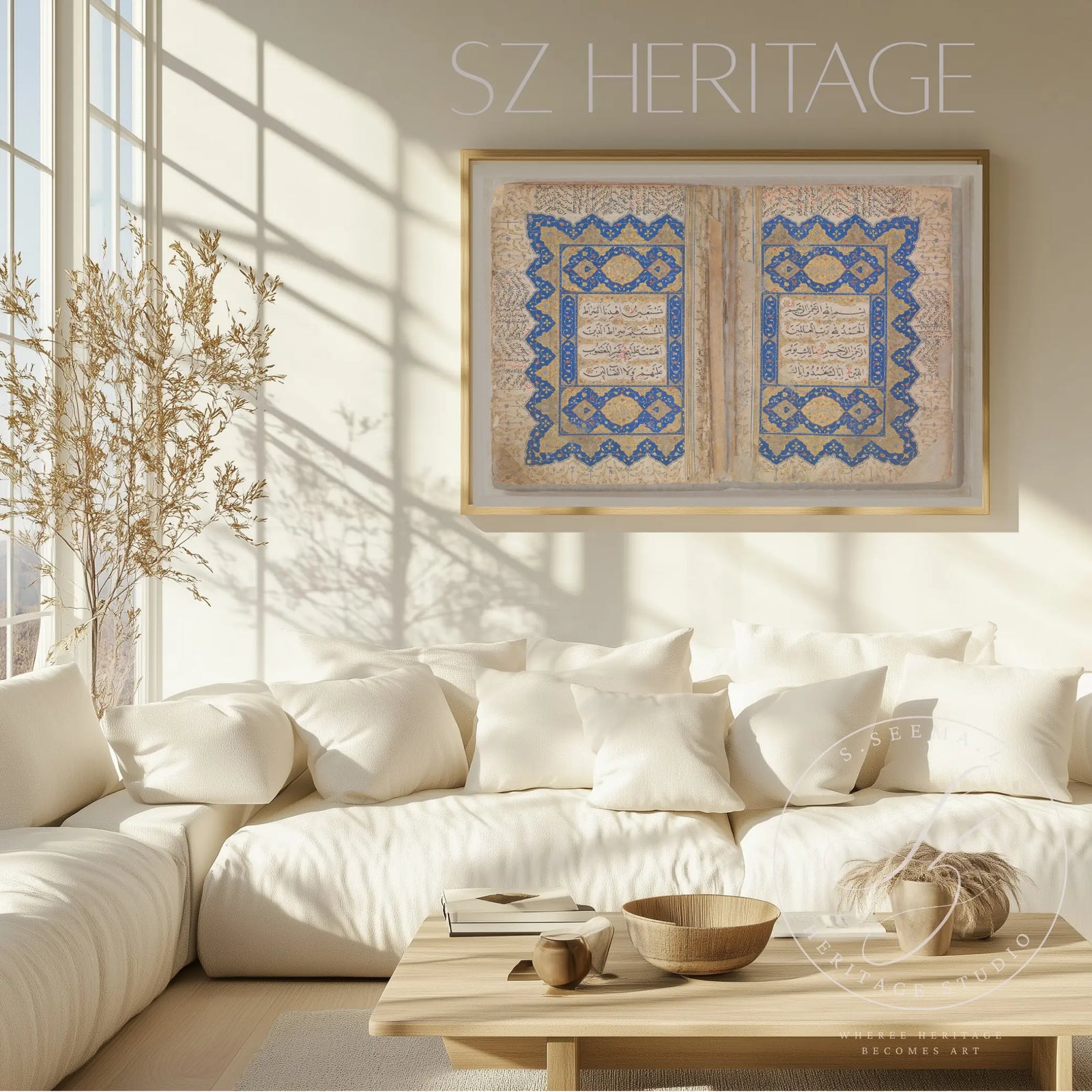 Timurid Quran Manuscript Art Print – Islamic Wall Decor – SZHeritage